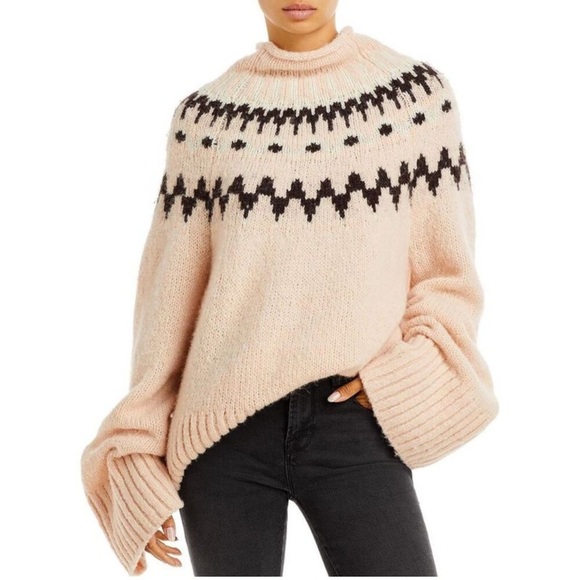 A.L.C. Ruby Alpaca Oversized Tunic Length Funnel Neck Sweater Small - Picture 1 of 12
